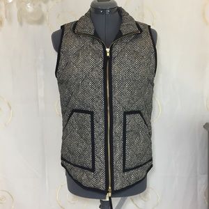 J Crew Excursion Down Vest in Herringbone